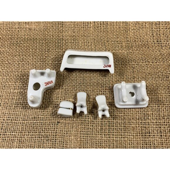 Porcelain Dollhouse Furniture 6 Piece Miniature Vintage Japan Windmill Scene - Picture 6 of 10